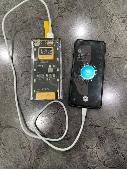 Maphie 20000mAh Transparent Power Bank | Fast Charging | Dual USB