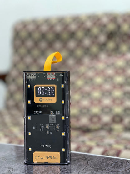 Maphie 20000mAh Transparent Power Bank | Fast Charging | Dual USB
